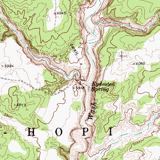 Topographic Map of Coal Mine Wash, AZ