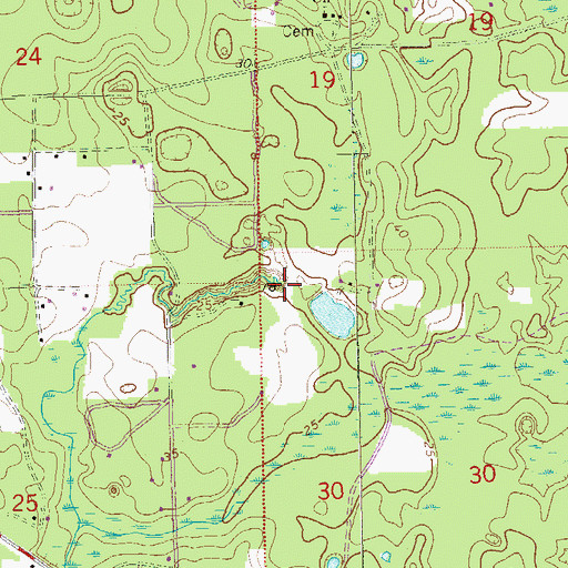 Topographic Map of Black Creek, FL