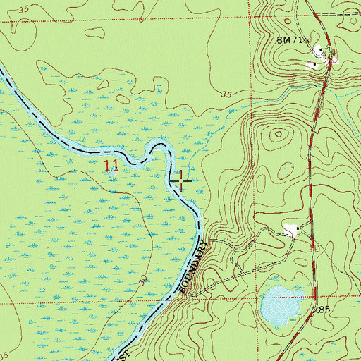 Topographic Map of Black Creek, FL