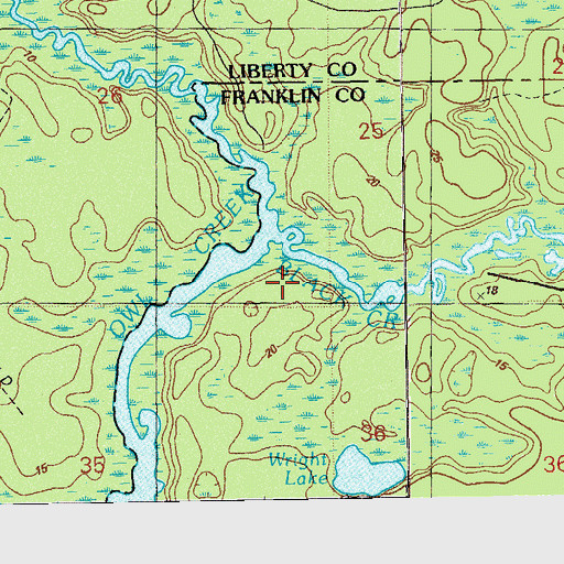 Topographic Map of Black Creek, FL