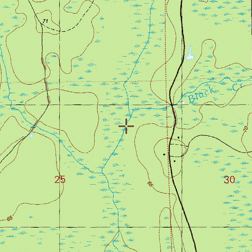 Topographic Map of Black Creek, FL