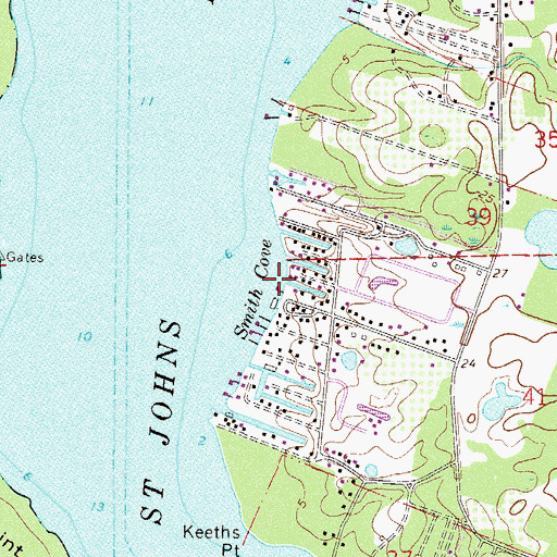 Topographic Map of Black Point, FL