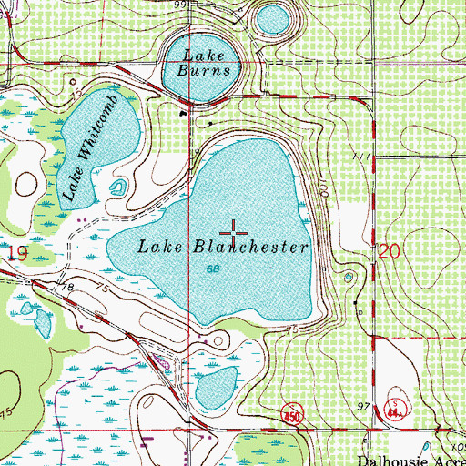 Topographic Map of Lake Blanchester, FL
