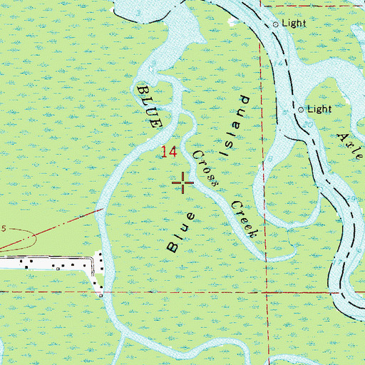Topographic Map of Blue Island, FL