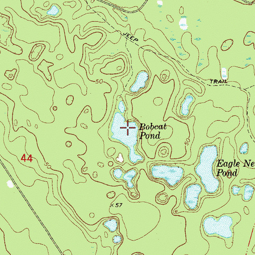 Topographic Map of Bobcat Pond, FL