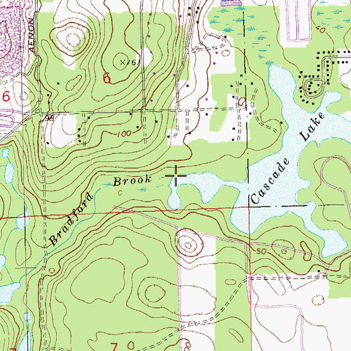 Topographic Map of Bradford Brook, FL