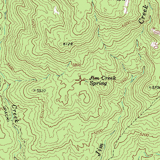 Topographic Map of Jim Creek Spring, AZ