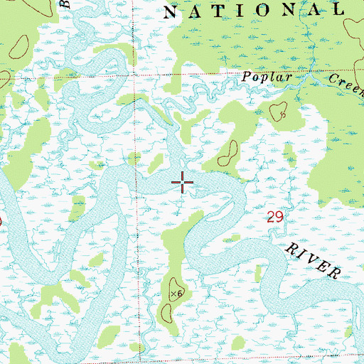 Topographic Map of Buckhorn Creek, FL