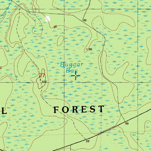 Topographic Map of Buggar Bay, FL