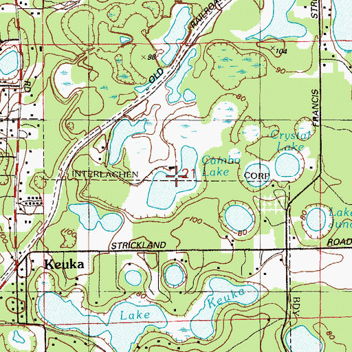 Topographic Map of Cambo Lake, FL