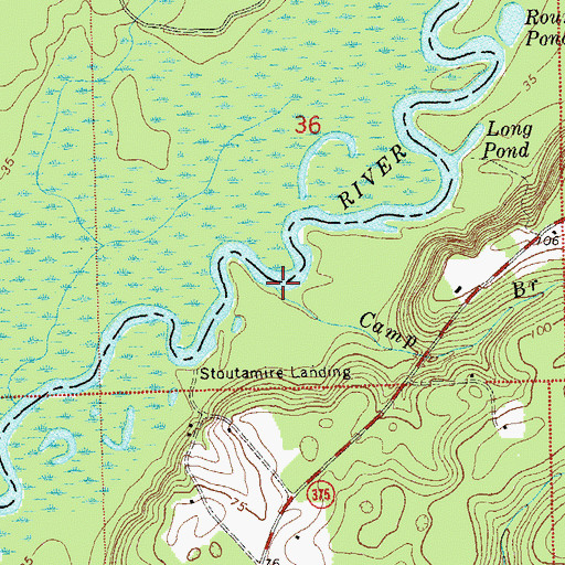 Topographic Map of Camp Branch, FL