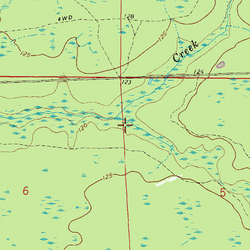 Topographic Map of Camp Branch, FL