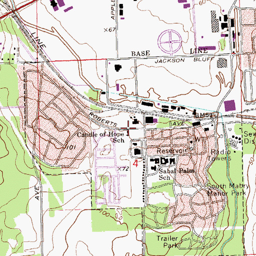 Topographic Map of Candle of Hope School, FL