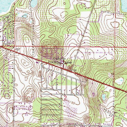 Topographic Map of Candler Forestry Lookout Tower, FL