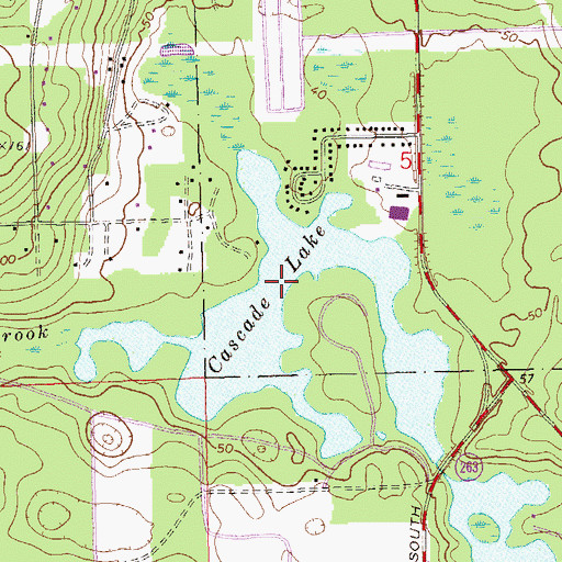 Topographic Map of Cascade Lake, FL