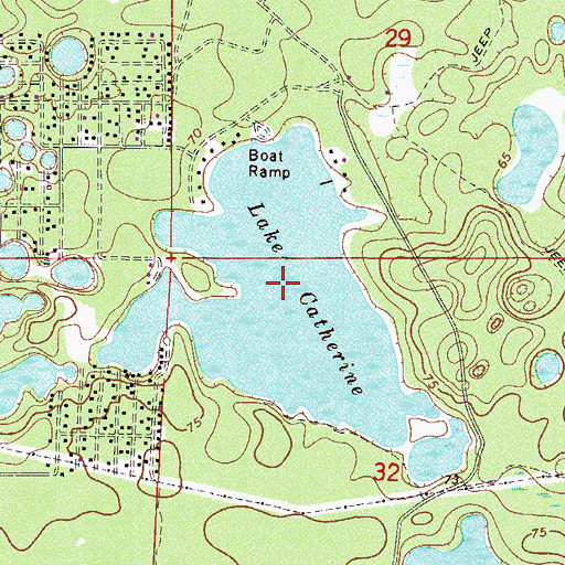 Topographic Map of Lake Catherine, FL