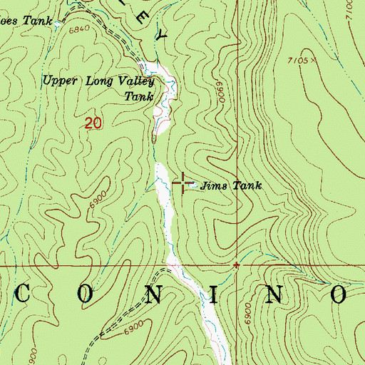 Topographic Map of Jims Tank, AZ