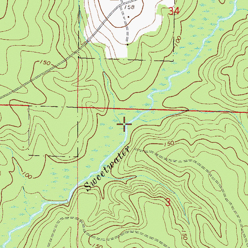 Topographic Map of Cedar Creek, FL