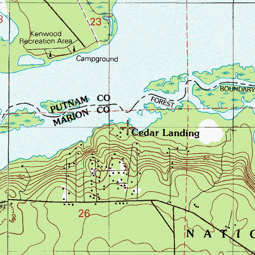 Topographic Map of Cedar Landing, FL