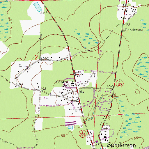 Topographic Map of Central School, FL