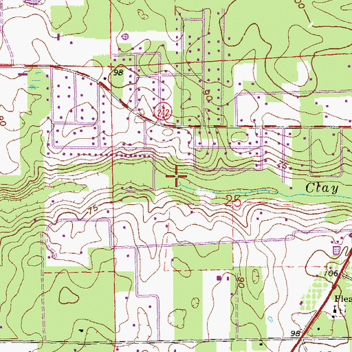 Topographic Map of Clay Hole Creek, FL