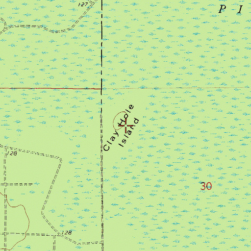 Topographic Map of Clay Hole Island, FL