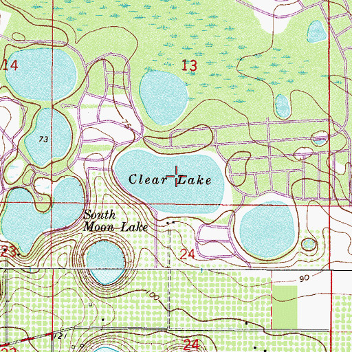 Topographic Map of Clear Lake, FL