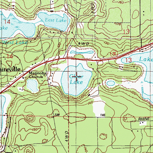 Topographic Map of Clear Lake, FL