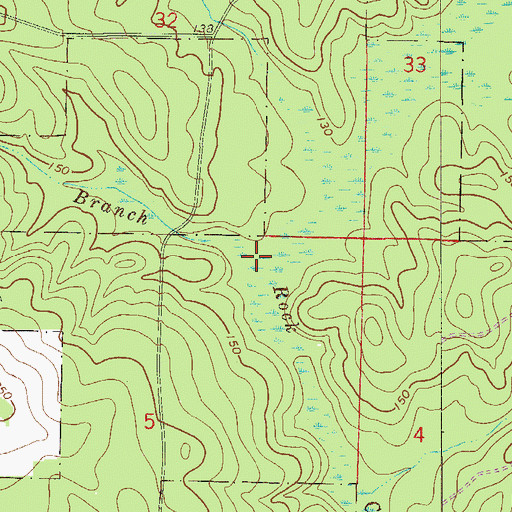 Topographic Map of Cobb Branch, FL