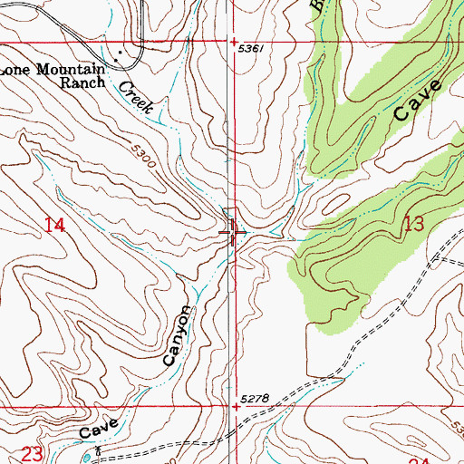 Topographic Map of Joaquin Creek, AZ