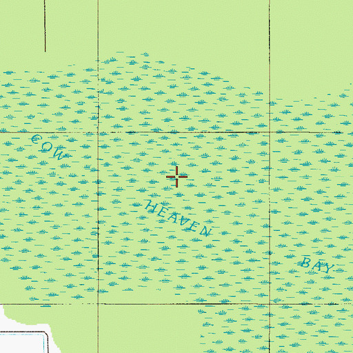 Topographic Map of Cow Heaven Bay, FL