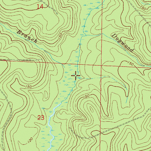 Topographic Map of Crane Branch, FL