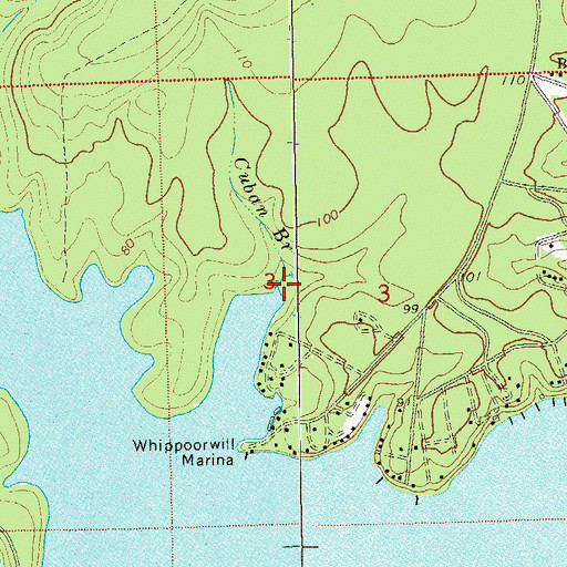 Topographic Map of Cuban Branch, FL