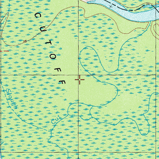 Topographic Map of Cutoff Island, FL