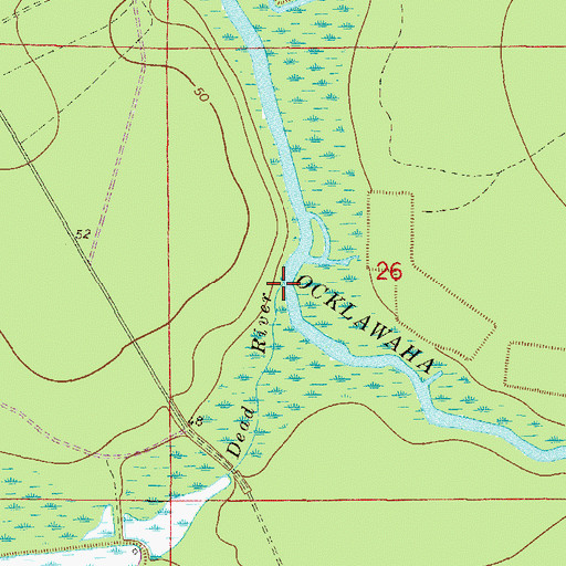 Topographic Map of Dead River, FL