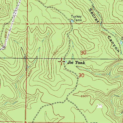 Topographic Map of Joe Tank, AZ
