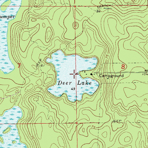Topographic Map of Deer Lake, FL