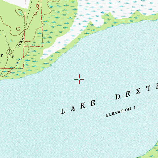 Topographic Map of Lake Dexter, FL