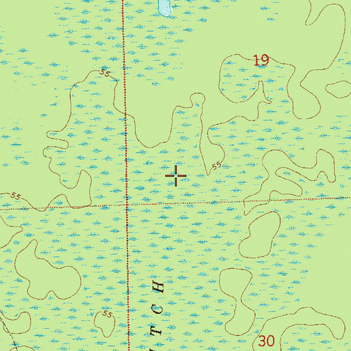 Topographic Map of Ditch Bay, FL