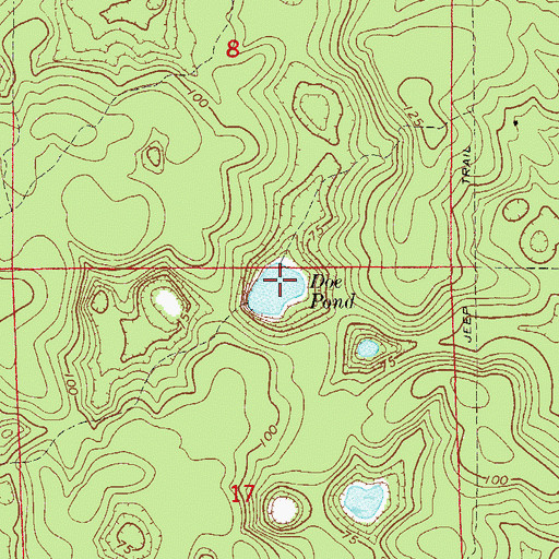 Topographic Map of Doe Pond, FL