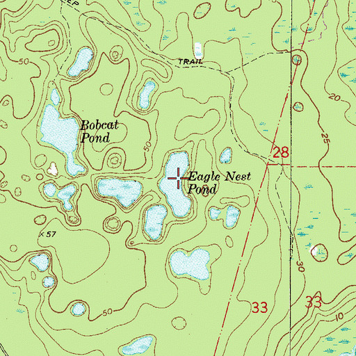 Topographic Map of Eagle Nest Pond, FL