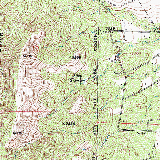Topographic Map of Joes Tank, AZ