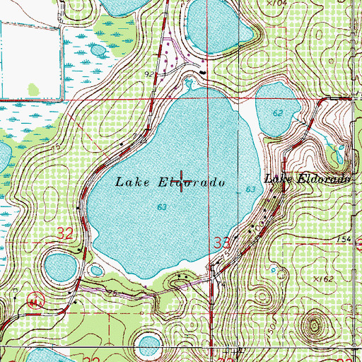 Topographic Map of Lake Eldorado, FL