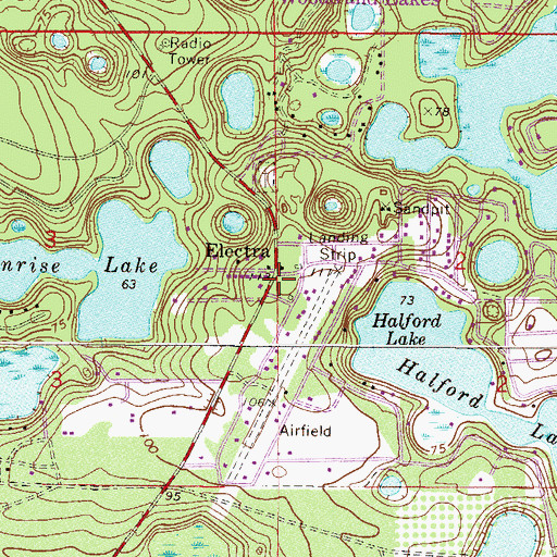 Topographic Map of Electra, FL
