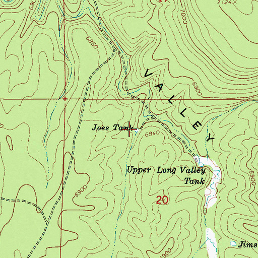 Topographic Map of Joes Tank, AZ