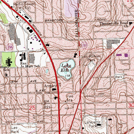 Topographic Map of Lake Ella, FL
