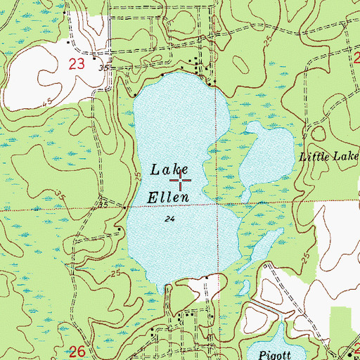 Topographic Map of Lake Ellen, FL