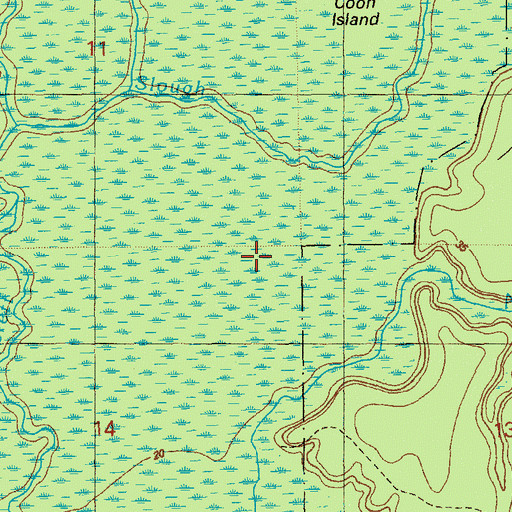 Topographic Map of Everett Slough, FL