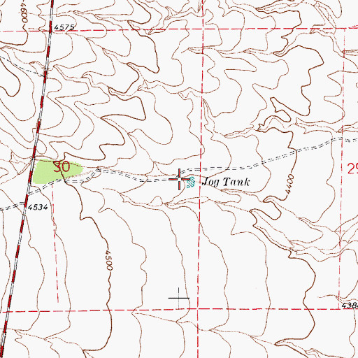 Topographic Map of Jog Tank, AZ