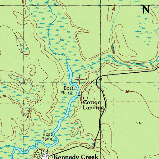 Topographic Map of Fields Branch, FL